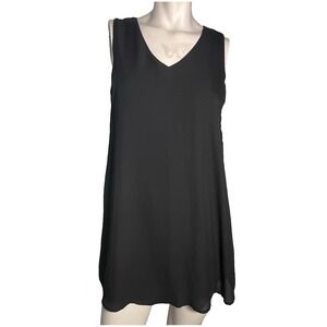 Womens Dress M Black Mini Cocktail Capsule Gothic Halter Flowy Y2K‎ E&M Fairy